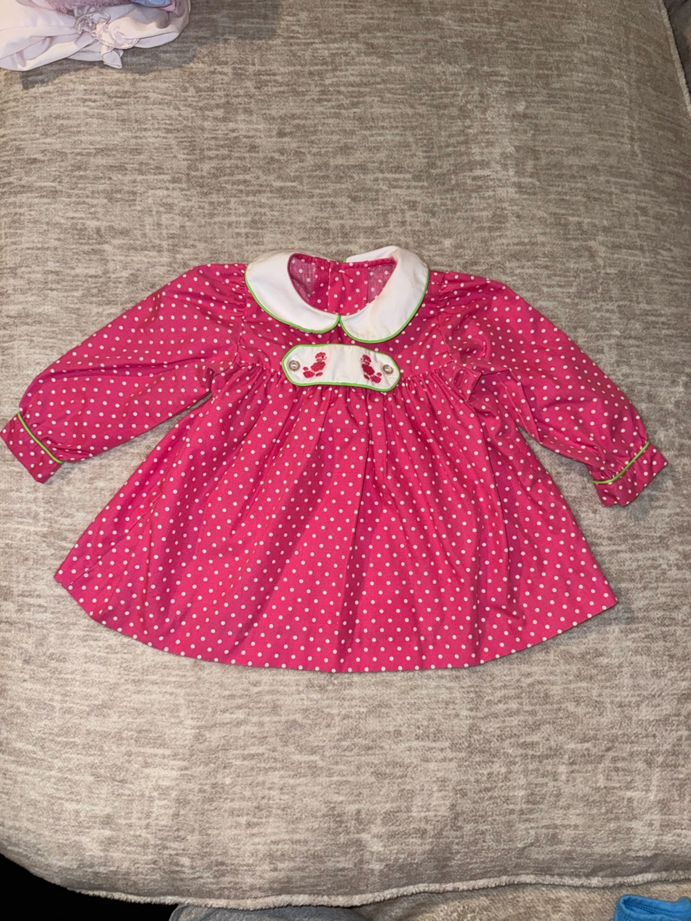 Kelly's Kids Pink Polka Dot Dress Top